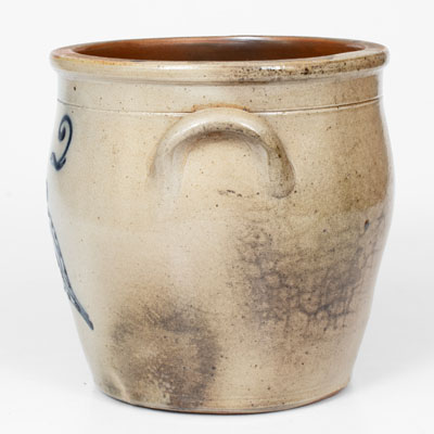 Fine GEDDES, N.Y. (W.H. Farrar) Stoneware Jar w/ Bold Hearts Decoration