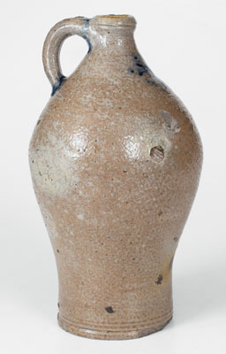 Very Rare attrib. Abraham Mead (Greenwich, CT) l 1/2 Gal. Stoneware Jug, c1795