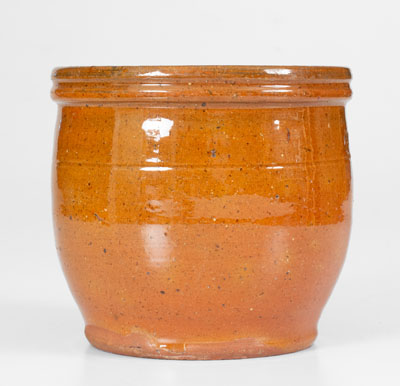 JOHN W. BELL / WAYNESBORO, PA Small-Sized Redware Jar, late 19th century