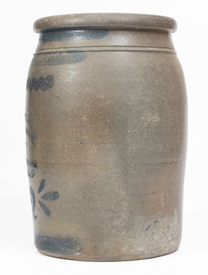 Rare RAVENSWOOD / W. VA. Advertising Stoneware Jar, Western PA origin