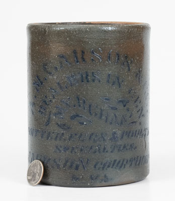 Scarce Jackson Courthouse, WV Small-Sized Stoneware Canning Jar, 