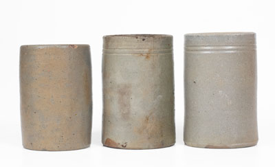 Lot of Three: Western Pennsylvania Striped Stoneware Canning Jars