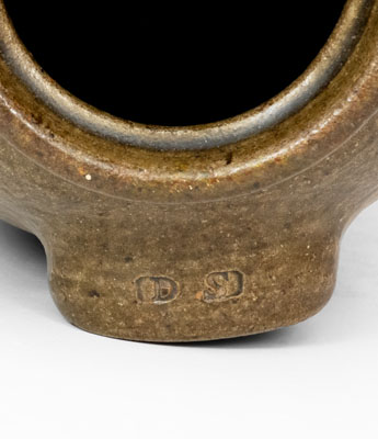 Very Rare Four-Gallon DS (Daniel Seagle, Lincoln County, NC) Stoneware Churn, c1830