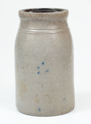 Western PA Stoneware Canning Jar w/ Four Stripe Decoration, c1880