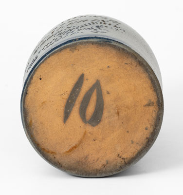 CLARINGTON, OHIO Stenciled Stoneware Advertising Jar