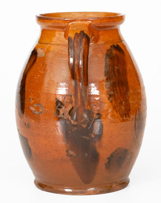 Glazed Redware Stew Pot attrib. William Pecker, Merrimacport, MA, late 18th / early 19th century