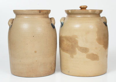 Lot of Two: COWDEN & WILCOX / HARRISBURG, PA 2 Gal. Stoneware Jars