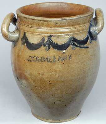 COMMERAWS STONEWARE Jar, Thomas Commeraw, New York City