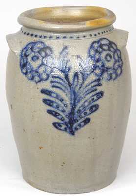 B.C. MILBURN, Alexandria, Virginia, Slip-Trailed Stoneware Jar