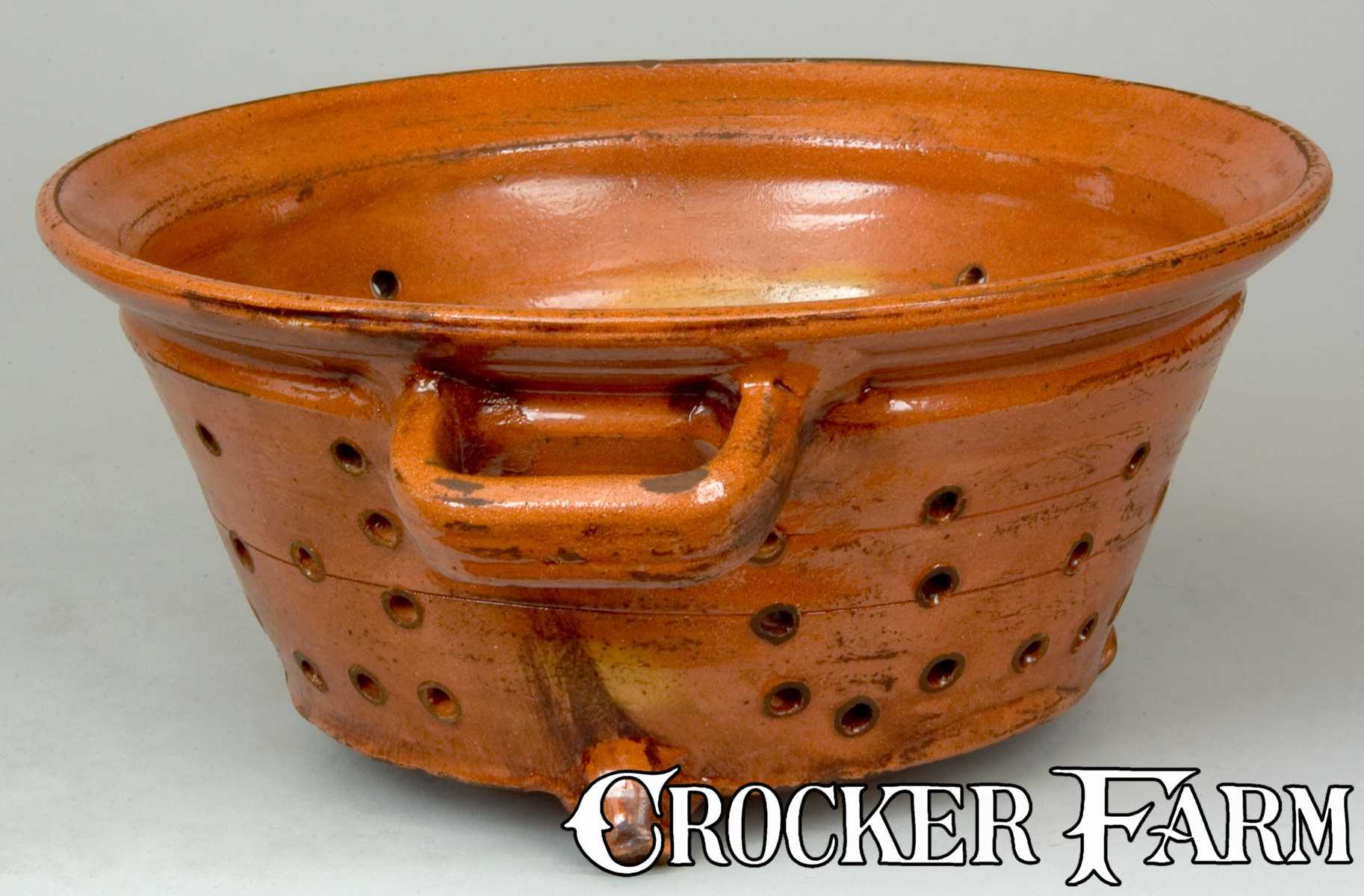 Glazed Redware Collander. -- Lot 152 -- March 21, 2009 Stoneware ...