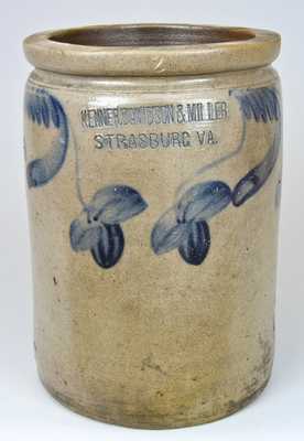 KENNER. DAVIDSON & MILLER / STRASBURG, VA Stoneware Crock