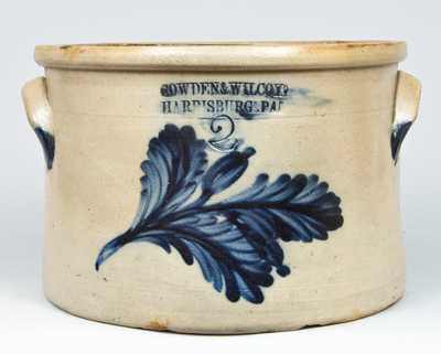 COWDEN & WILCOX / HARRISBURG, PA Stoneware Cake Crock