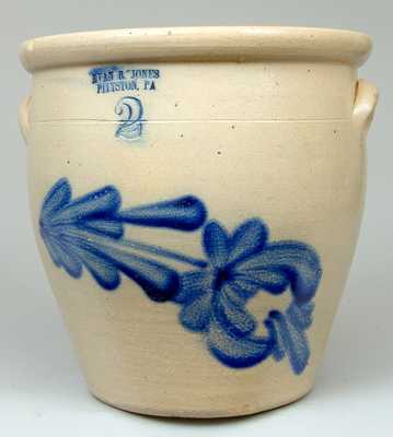 EVAN R. JONES / PITTSTON, PA Cobalt-Decorated Stoneware Jar