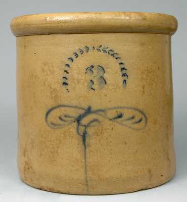 Stoneware Crock with Bee Stinger Decoration, Midwestern origin.