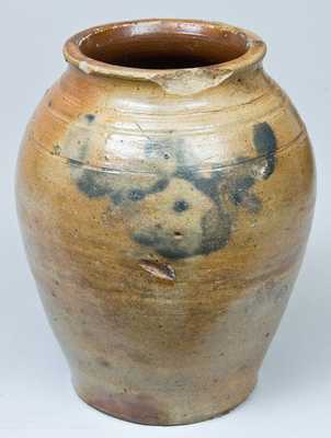 Small Cobalt-Decorated Stoneware Jar, attributed to Clarkson Crolius, Sr.