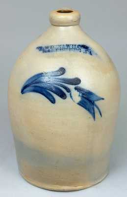 COWDEN & WILCOX / HARRISBURG, PA Cobalt-Decorated Stoneware Jug