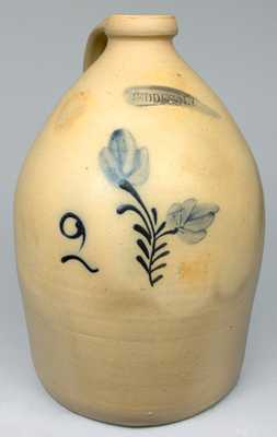 GEDDES, NY Cobalt-Decorated Stoneware Jug