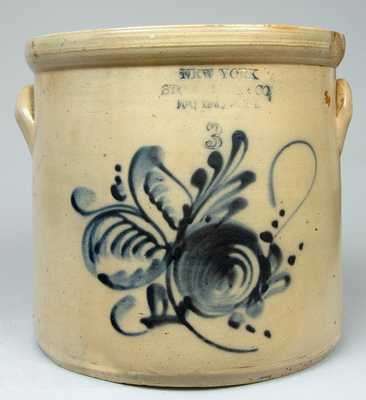 NEW YORK / STONEWARE CO. / FORT EDWARD, N.Y. Stoneware Crock