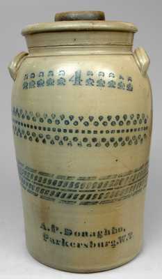 A.P. Donaghho / Parkersburg, W.V. Stoneware Churn