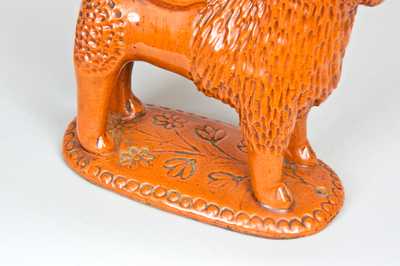 Glazed Redware Figure of a Lion, PA origin.