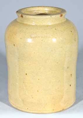 Glazed Redware Jar, Stamped 