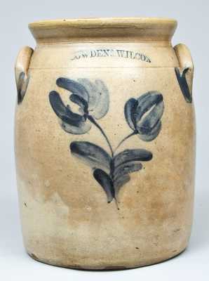 COWDEN & WILCOX / HARRISBURG, PA Cobalt-Decorated Stoneware Jar