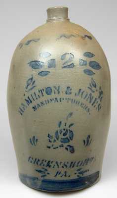 HAMILTON & JONES / GREENSBORO, PA Stoneware Jug