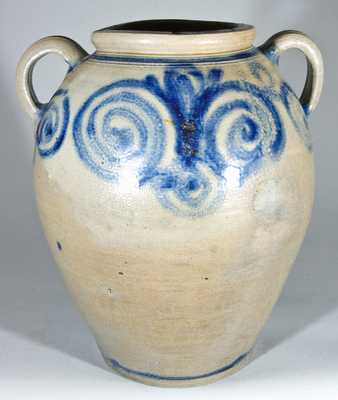 James Morgan, Cheesequake, NJ Stoneware Jar, 18th Century