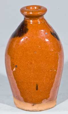Glazed Redware Flask, New England origin.