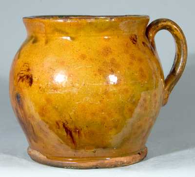 Glazed Redware Beanpot, New England origin.