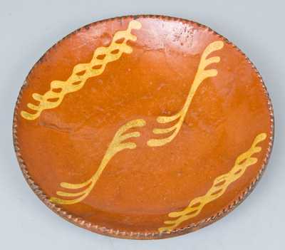 Slip-Decorated Redware Plate.
