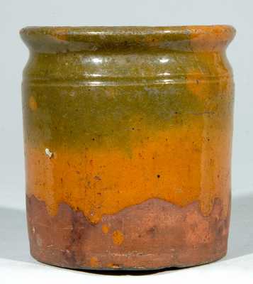 Glazed Redware Jar, New England origin.