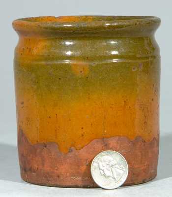 Glazed Redware Jar, New England origin.