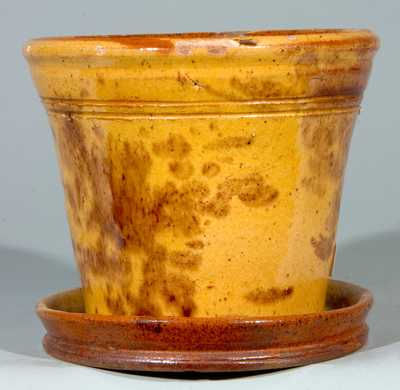 Redware Flowerpot, PA origin.