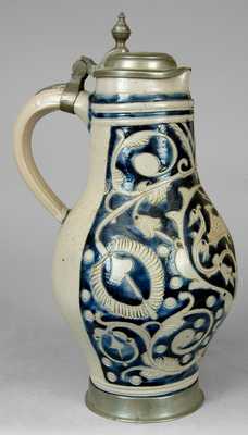 Westerwald Stoneware Pitcher.