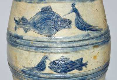Antique Stoneware Water Cooler, Stamped 