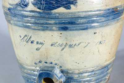 Antique Stoneware Water Cooler, Stamped 