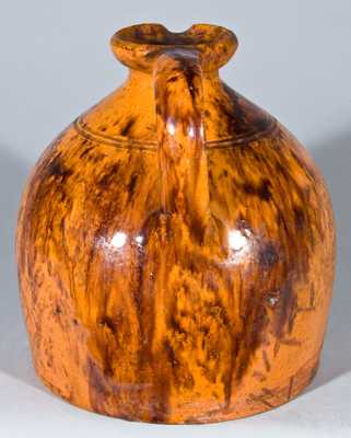 Glazed Redware Syrup Jug, Incised