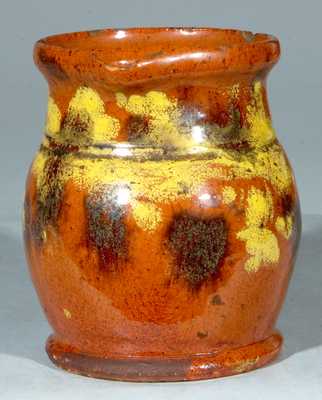 Glazed Redware Creamer, PA or New England origin.