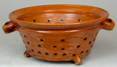 Glazed Redware Collander.