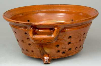 Glazed Redware Collander.