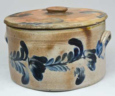 Stoneware Cake Crock with Lid, Remmey, Philadelphia.