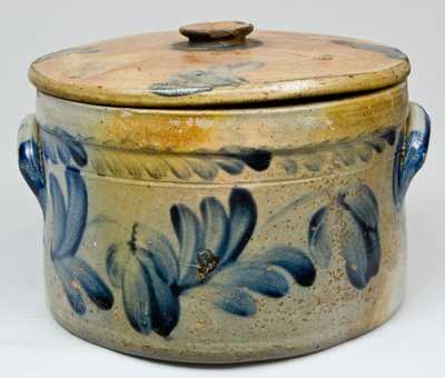 Stoneware Butter Crock with Lid, Remmey, Philadelphia, PA.