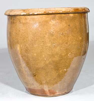 Redware Jar, Stamped 