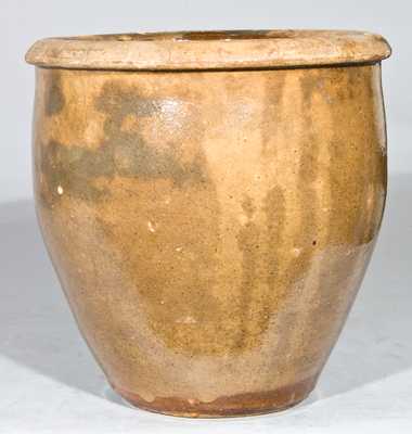 Redware Jar, Stamped 