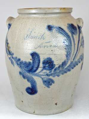 Virginia Plantation Crock Inscribed Smith / Airville / Va, Baltimore origin