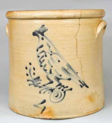 Stoneware Crock with Bird Decoration