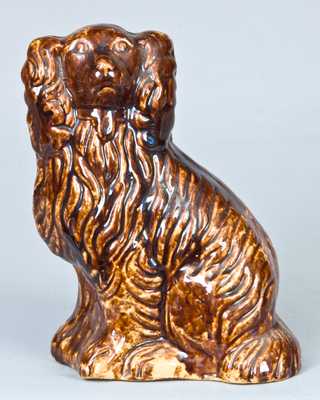 Rockingham-Glazed Dog, Ohio origin.