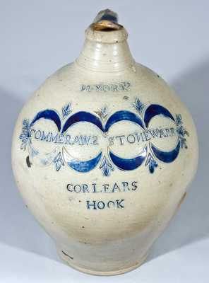 COMMERAWS STONEWARE Jug, Thomas Commeraw, New York