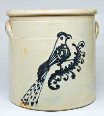 O.L. & A.K. BALLARD / BURLINGTON, VT Stoneware Crock with Bird Decoration